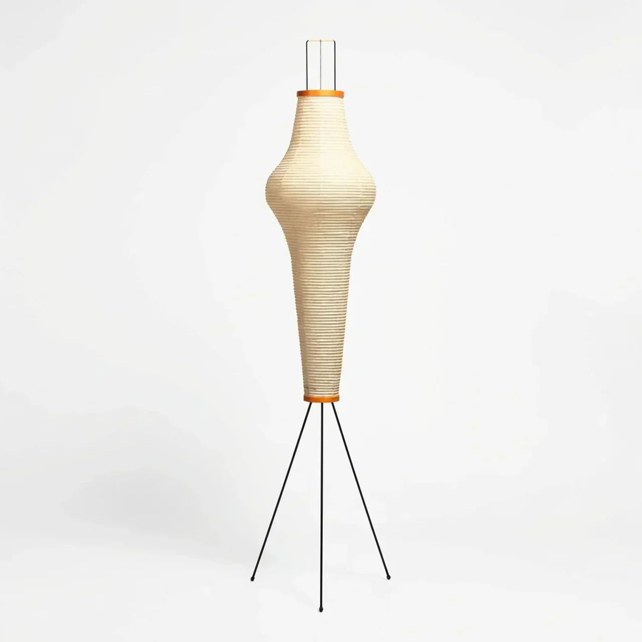 Rice Paper Floor Lamp With Sculptural Japanese Shade In Totem Or Pagoda Form For Cozy Living Rooms