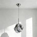 Molten Glass Hanging Light With Sculptural Shade For Modern Interiors And Warm Ambience