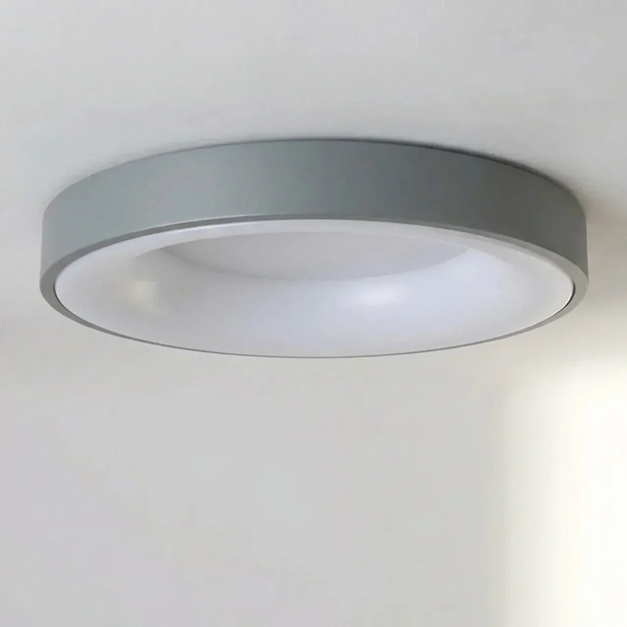 Circular Flush Mount Ceiling Light With Hollow Center And Integrated LED Diffuser