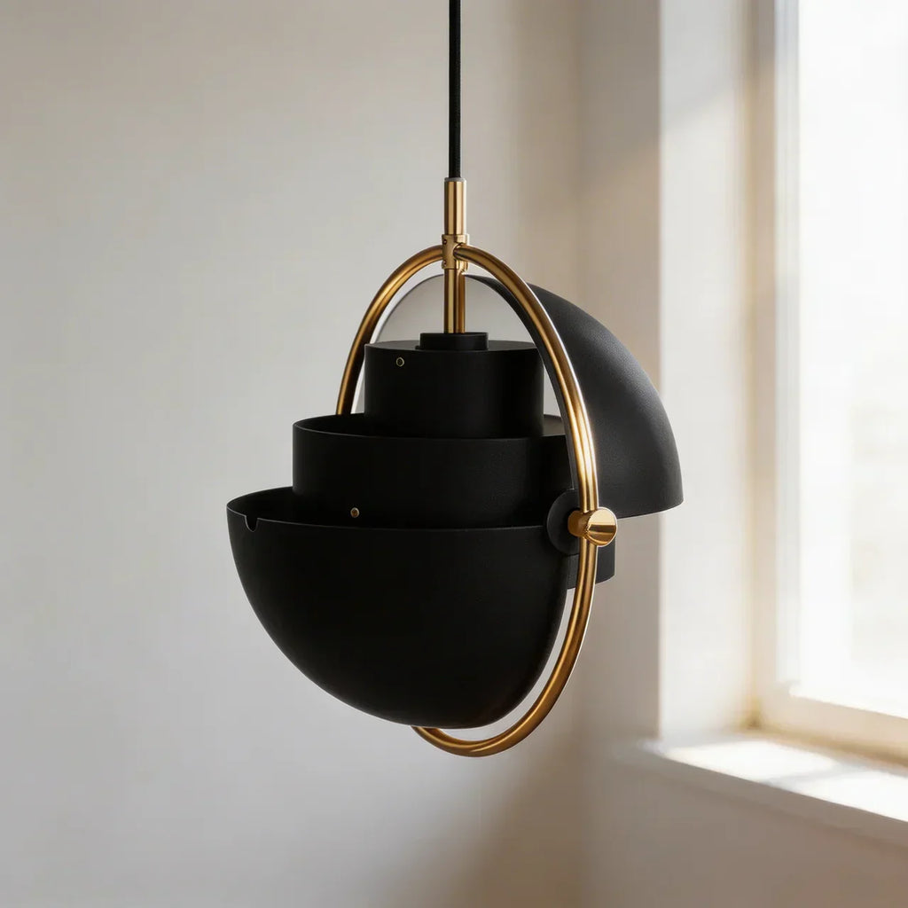 Scandinavian Style Adjustable Pendant Light With Directional Shade For Living Spaces
