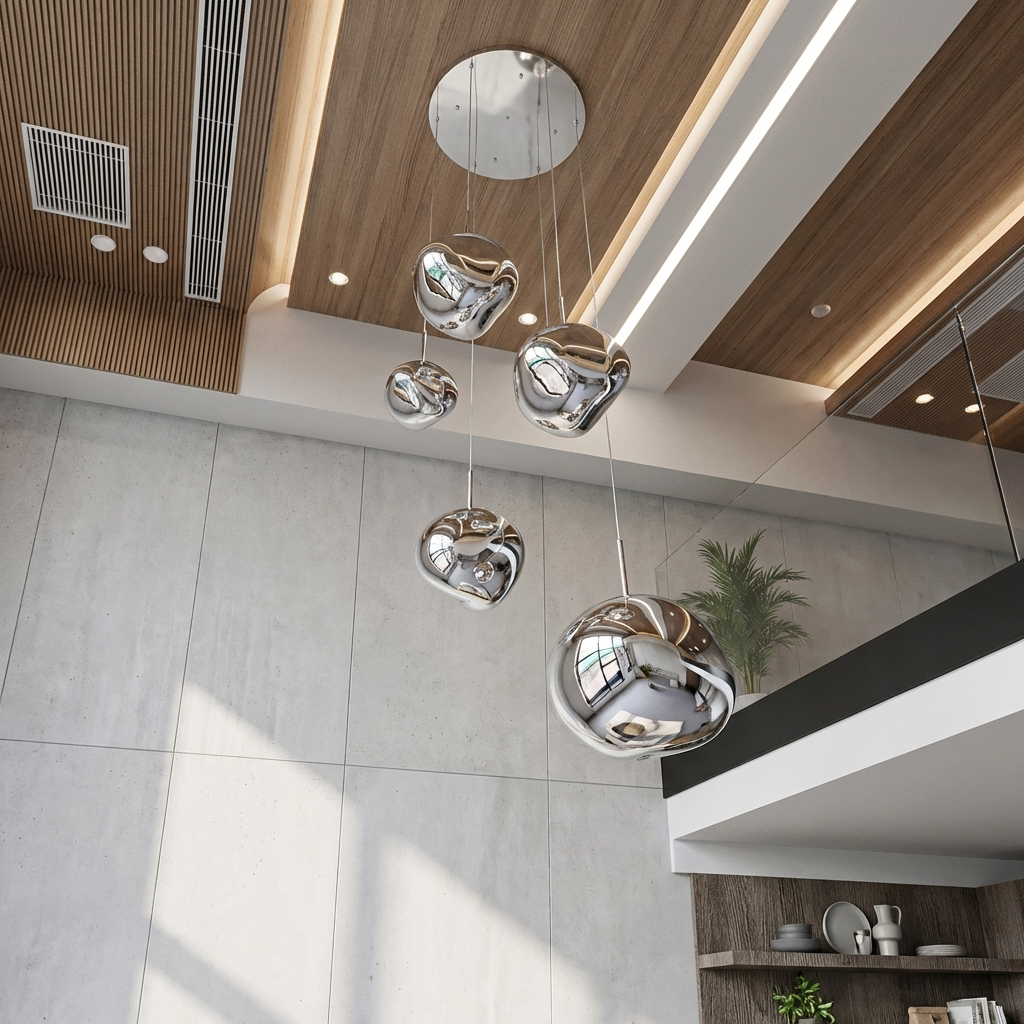 Statement Cluster Pendant Lighting Fixture With Irregular Arrangement For Living Rooms