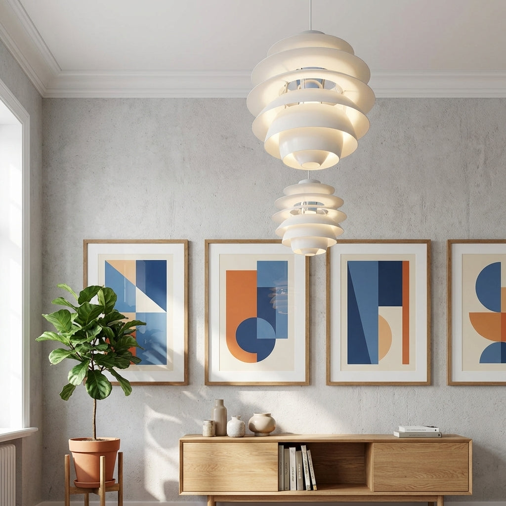 Danish Modern Glare-Control Pendant Lighting For Contemporary Interiors And Ceilings