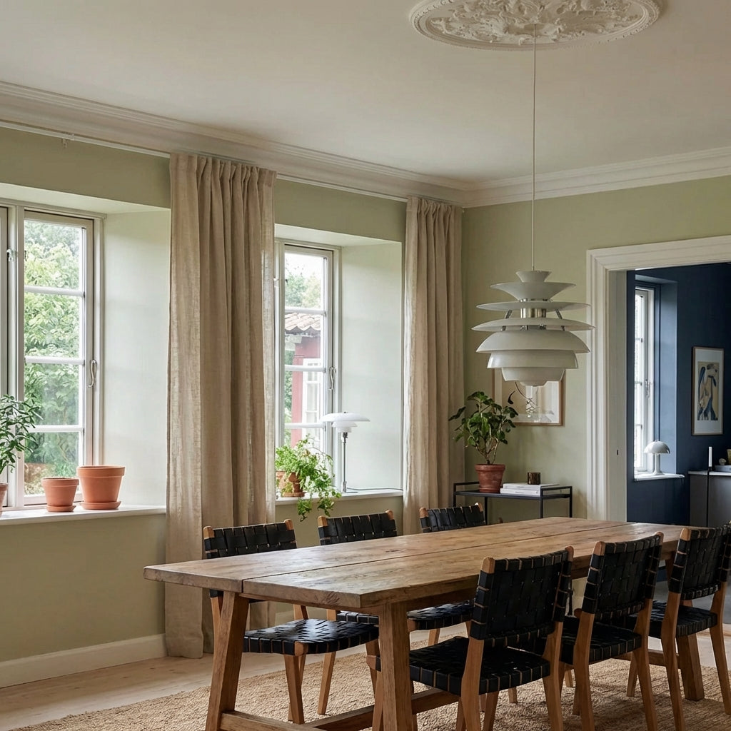 Danish Modern Glare-Control Pendant Lighting For Contemporary Interiors And Ceilings