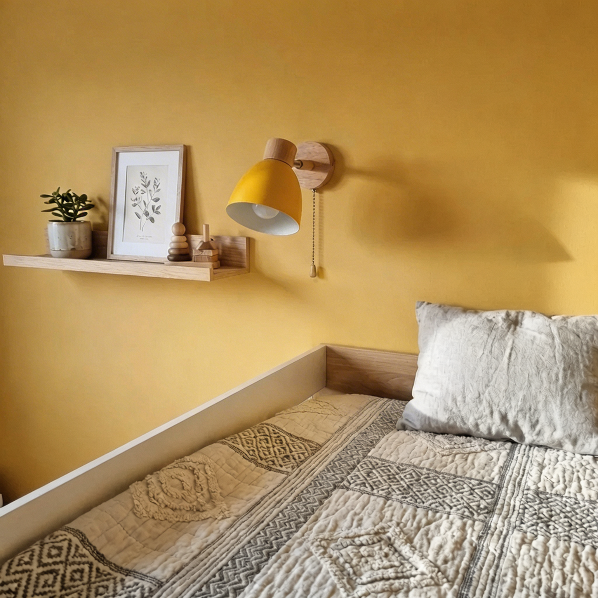 Wood and Metal Wall Sconce Light With Adjustable Shade for Indoor Living Rooms and Bedrooms
