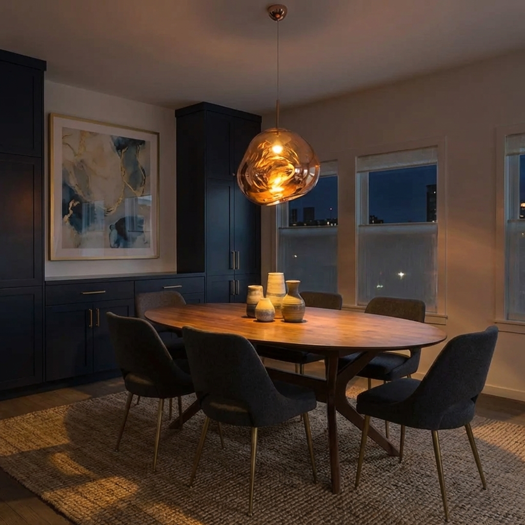 Sculpted Acrylic Shade Pendant Light With Soft Ambient Glow For Modern Interiors