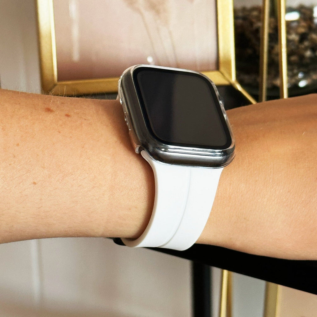 Průhledné pevné pouzdro pro Apple Watch — přední skleněný kryt