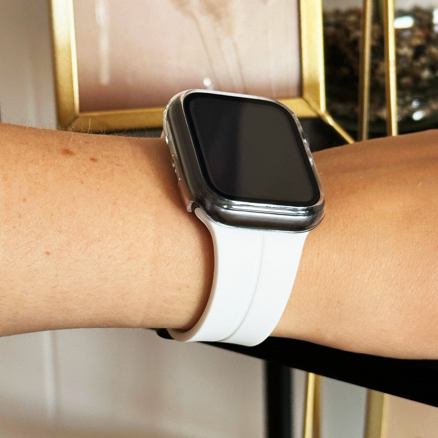 Průhledné pevné pouzdro pro Apple Watch — přední skleněný kryt