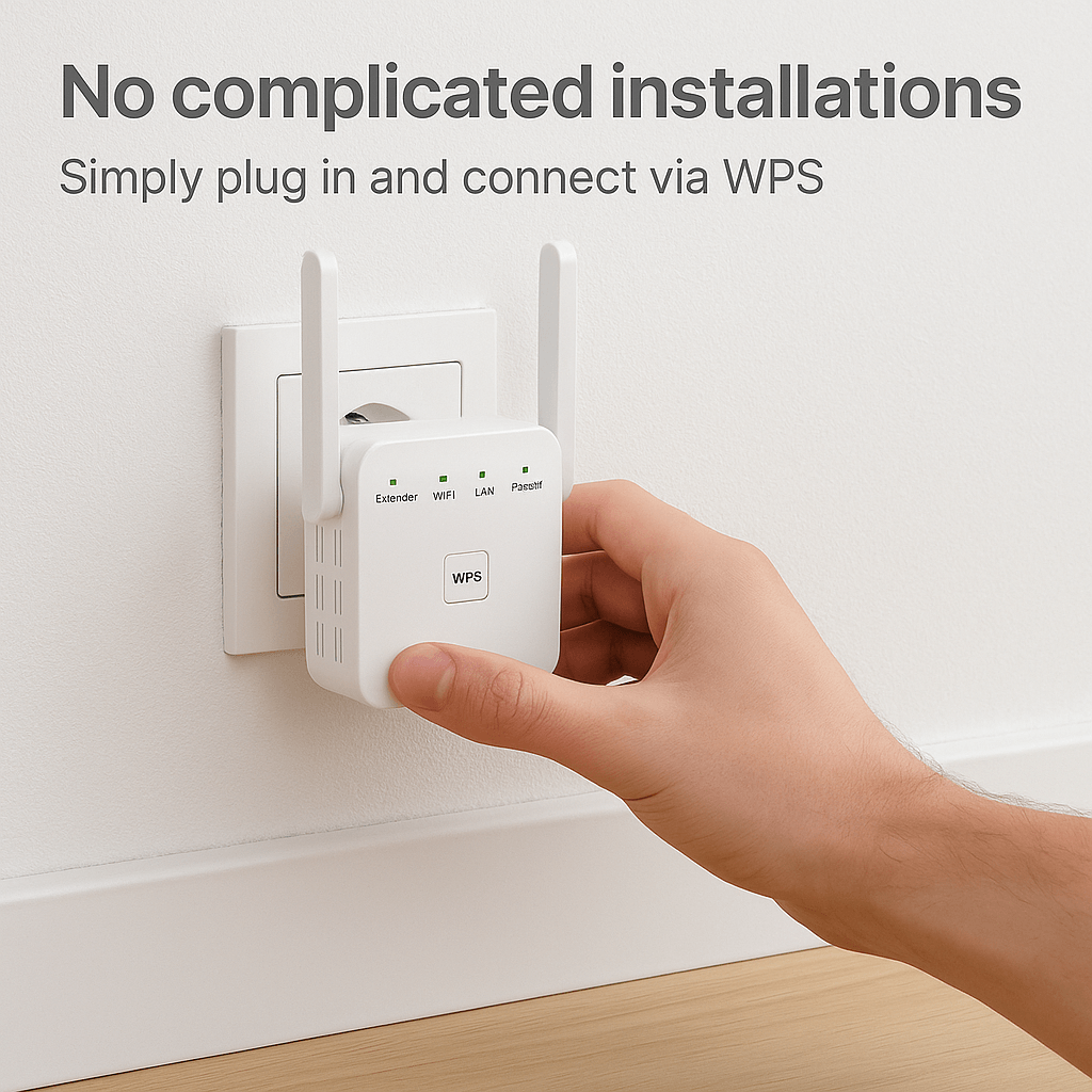 5G Dual Band WiFi Extender 300Mbps Reach Up To 1000ft With WPS