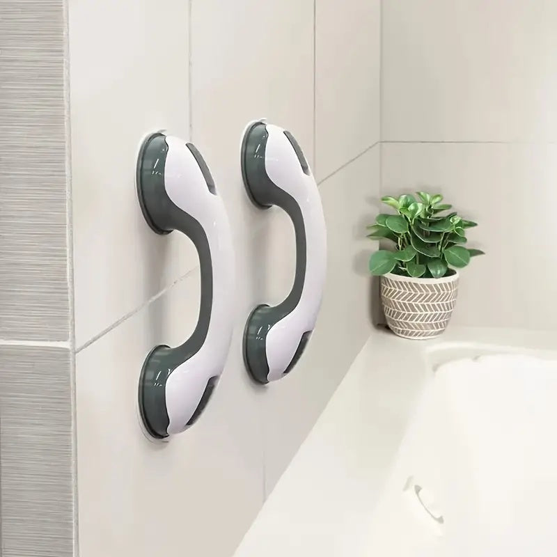 Non Slip Suction Cup Bathroom Wall Handle No Drill Install Double Cup Grip