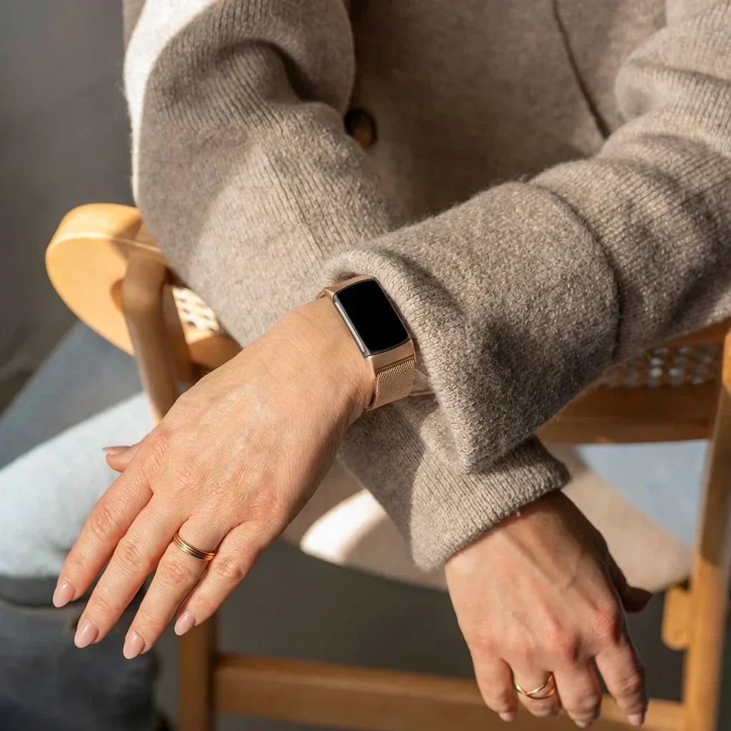 Rose Gold Milanese Strap for Fitbit Charge 5