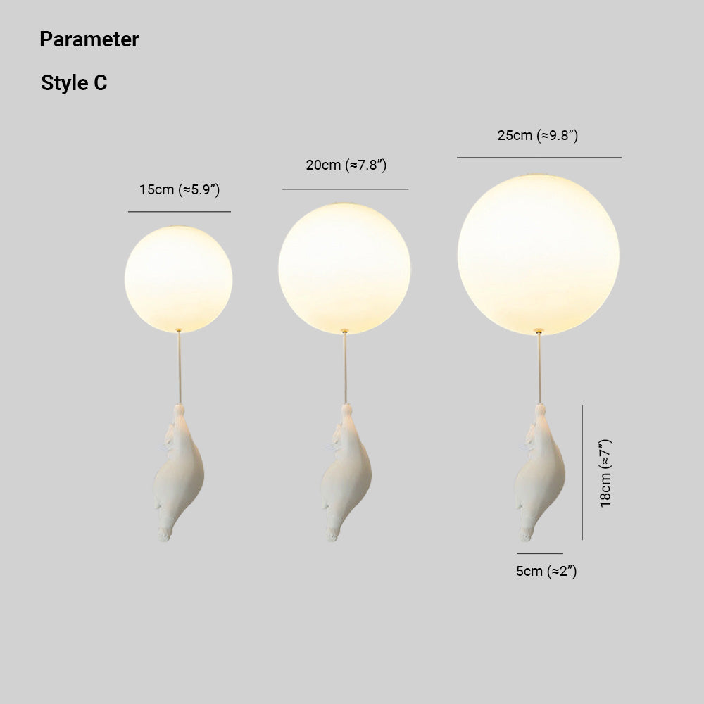 BrioBear Balloon Ceiling Light For Nurseries And Children's Rooms Warm Playful Home Decor Lamp
