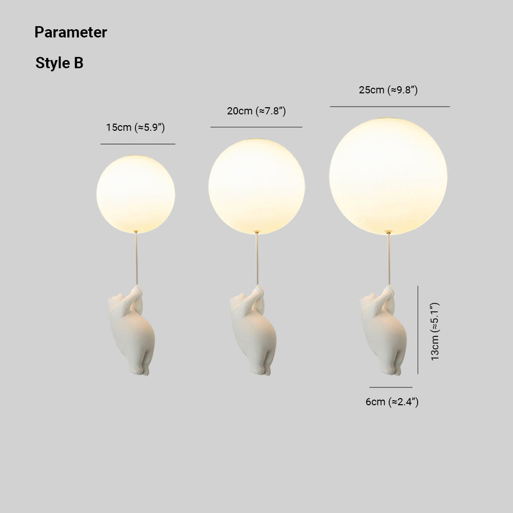 BrioBear Balloon Ceiling Light For Nurseries And Children's Rooms Warm Playful Home Decor Lamp