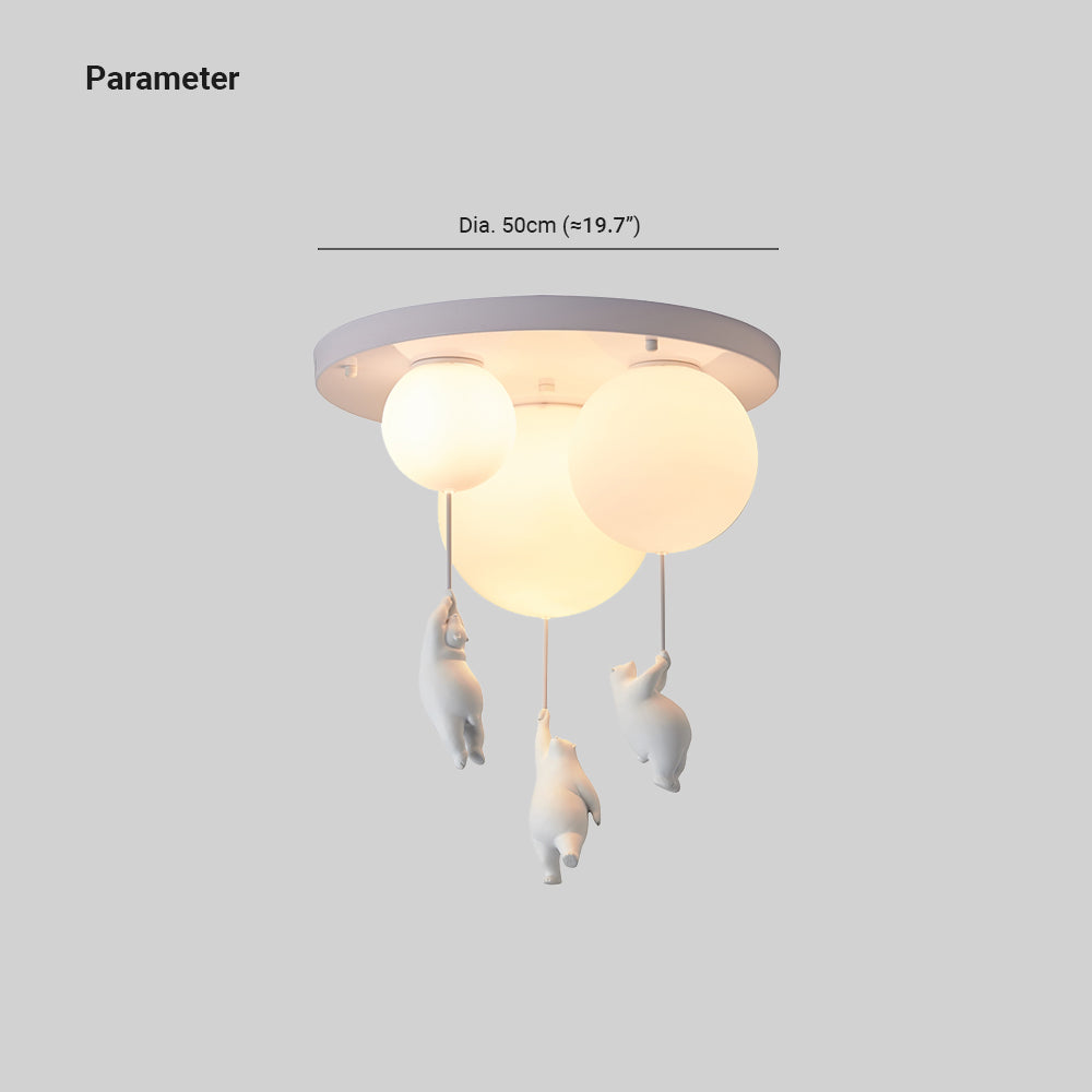 BrioBear Balloon Ceiling Light For Nurseries And Children's Rooms Warm Playful Home Decor Lamp