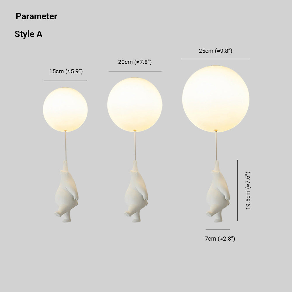 BrioBear Balloon Ceiling Light For Nurseries And Children's Rooms Warm Playful Home Decor Lamp