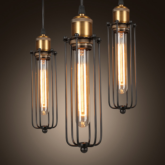 Vintage Cage Pendant Light – Industrial Style Hanging Lamp | Ka-mostore