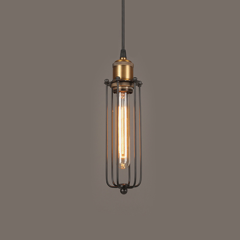Vintage Cage Pendant Light – Industrial Style Hanging Lamp | Ka-mostore