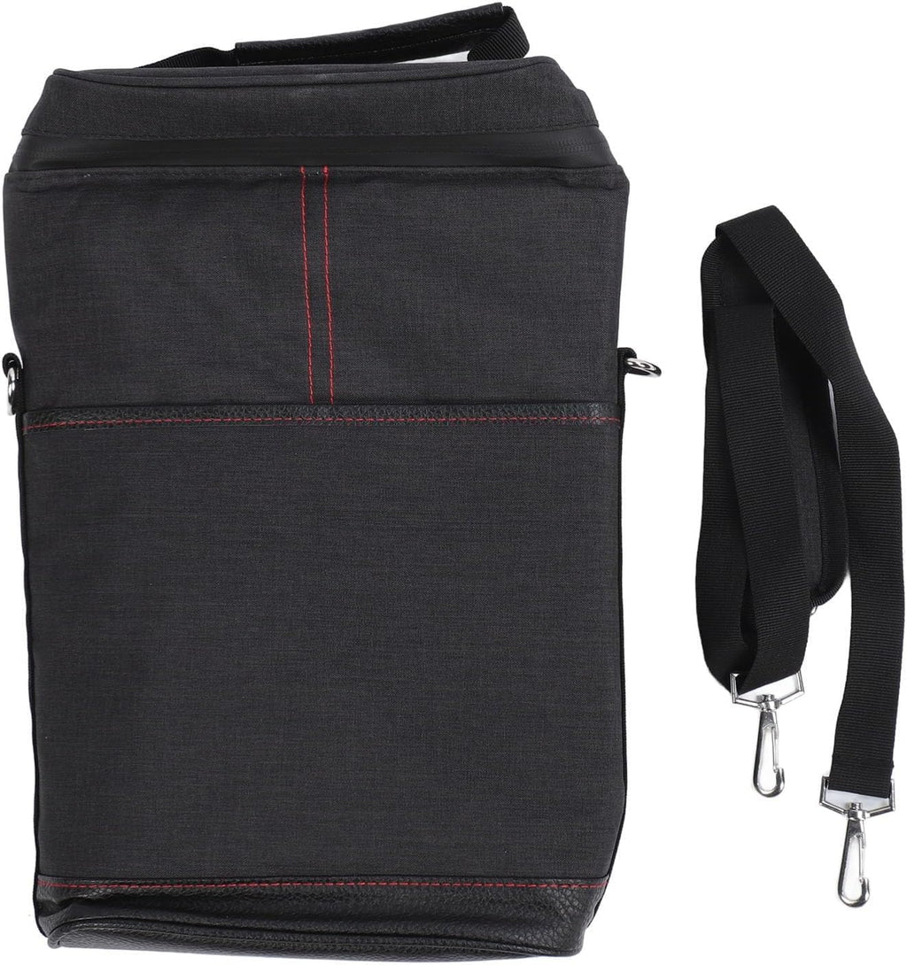 Two-Bottle Insulated Canvas Wine Tote With Adjustable Shoulder Strap