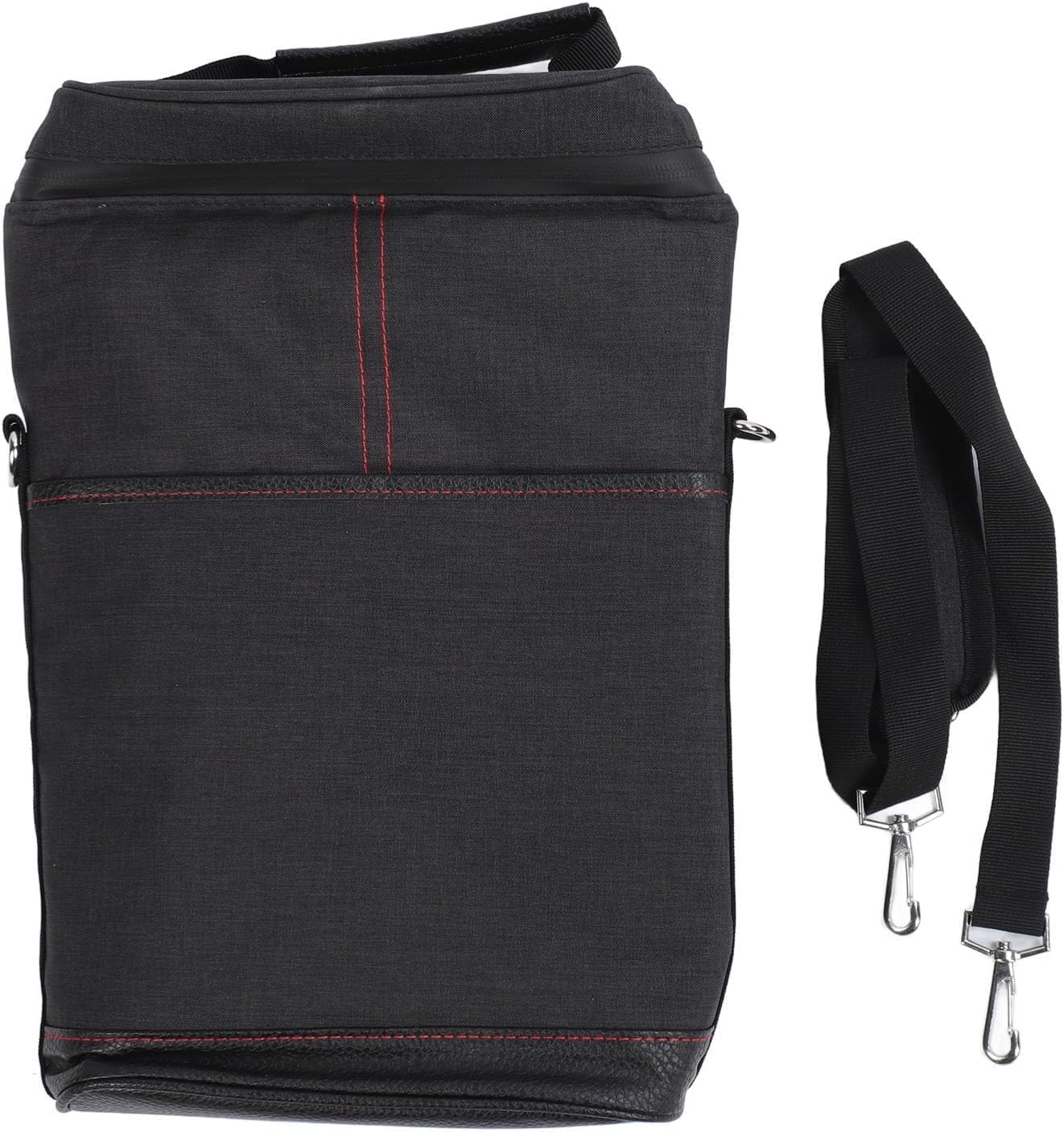 Two-Bottle Insulated Canvas Wine Tote With Adjustable Shoulder Strap