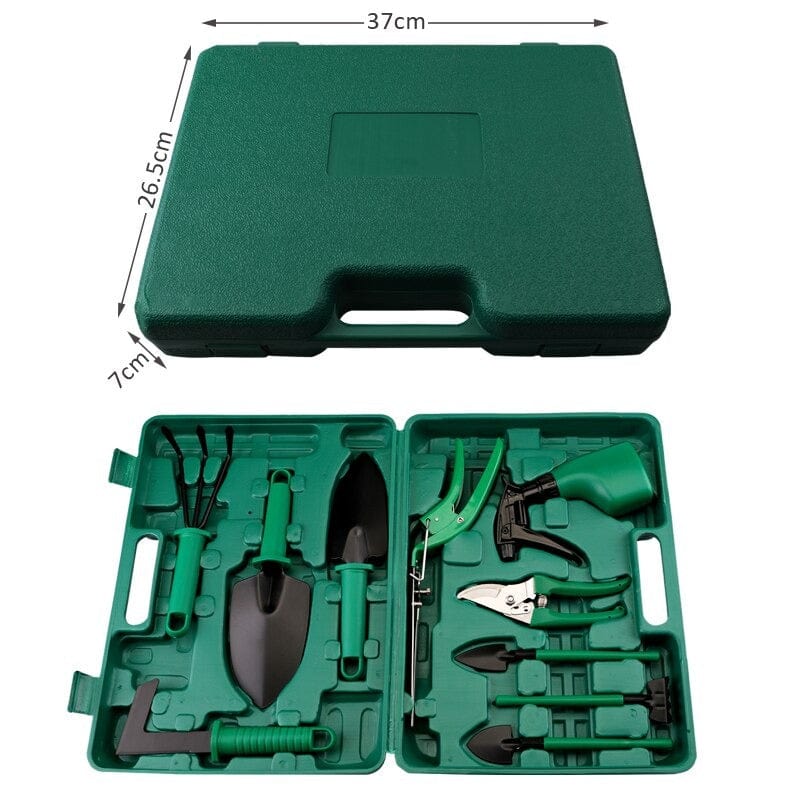 Stainless Steel Garden Tools Kit, Storage Case Included, 10 Piece
