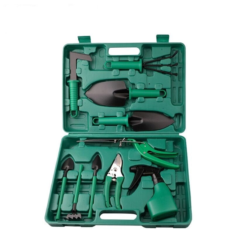 Stainless Steel Garden Tools Kit, Storage Case Included, 10 Piece