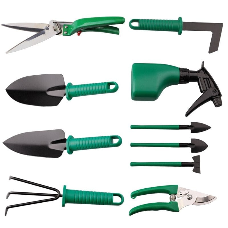 Stainless Steel Garden Tools Kit, Storage Case Included, 10 Piece