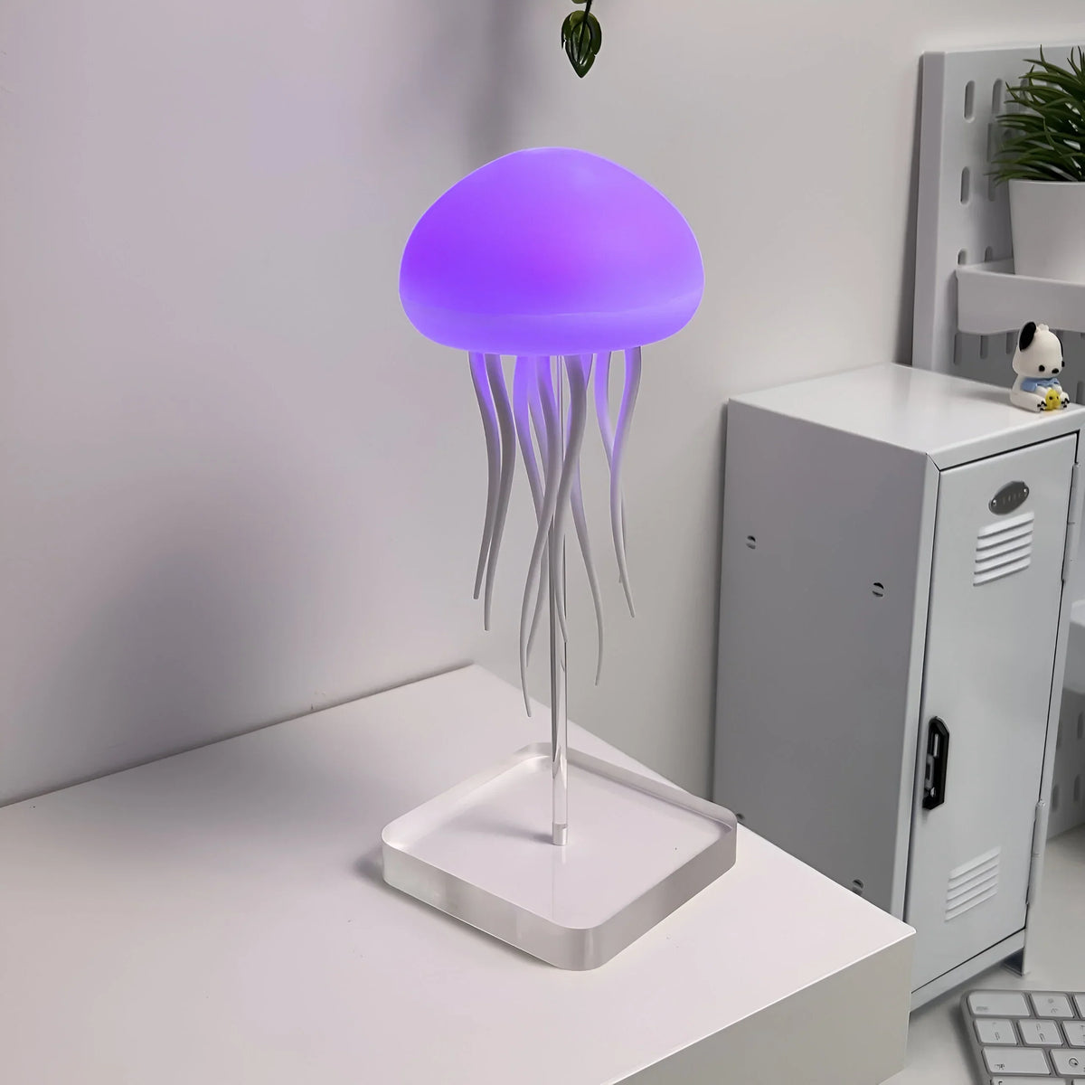 JellyTanz Επιτραπέζιο φωτιστικό LED — Εφέ μέδουσας, 9 περιστρεφόμενα πλοκάμια, 17+ εναλλασσόμενα χρώματα RGB