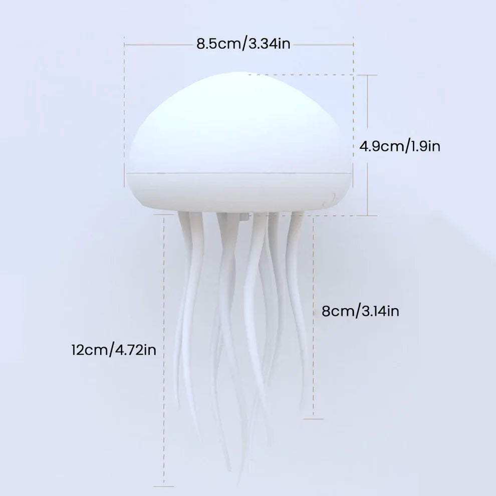 JellyTanz Επιτραπέζιο φωτιστικό LED — Εφέ μέδουσας, 9 περιστρεφόμενα πλοκάμια, 17+ εναλλασσόμενα χρώματα RGB