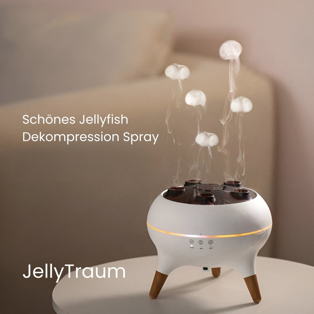 JellyTraum מפיץ ארומה עם אפקט ערפל מדוזה — אפקט עדין של שינוי צבעי LED
