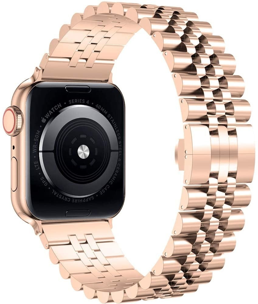 Apple-Watch-Jubiläumsarmband aus Edelstahl in Roségold