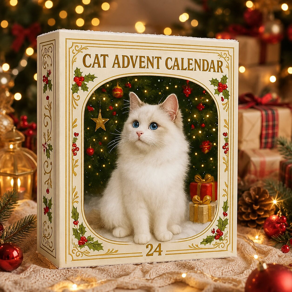 2026 Cat Advent Calendar — 24 Festive Cat Designs, Christmas Countdown