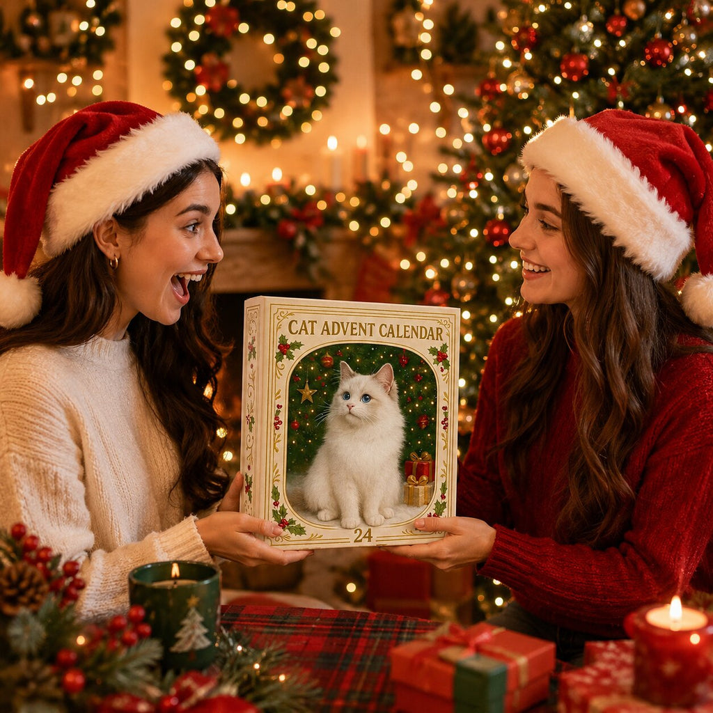 2026 Cat Advent Calendar — 24 Festive Cat Designs, Christmas Countdown