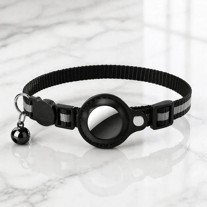 طوق قطط MiauTrack مع حامل مدمج لجهاز تتبع Apple