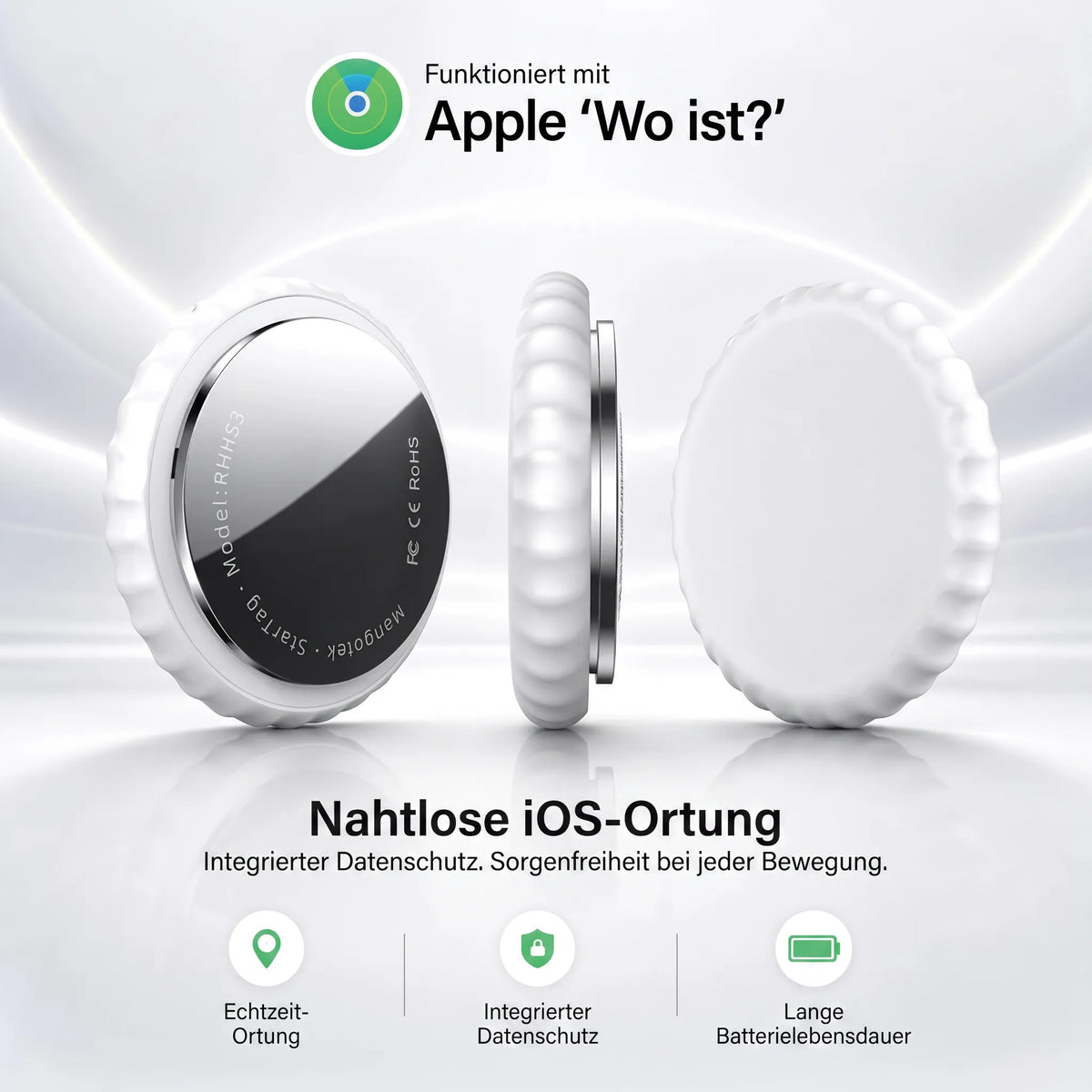 طوق قطط MiauTrack مع حامل مدمج لجهاز تتبع Apple