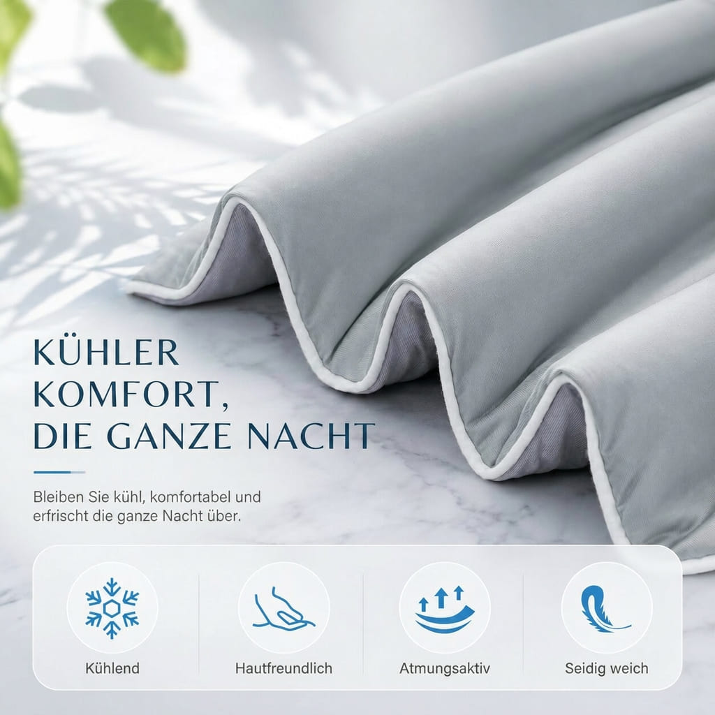 Manta refrescante de verano Cool Silk - Tejido Q Max ligero y transpirable