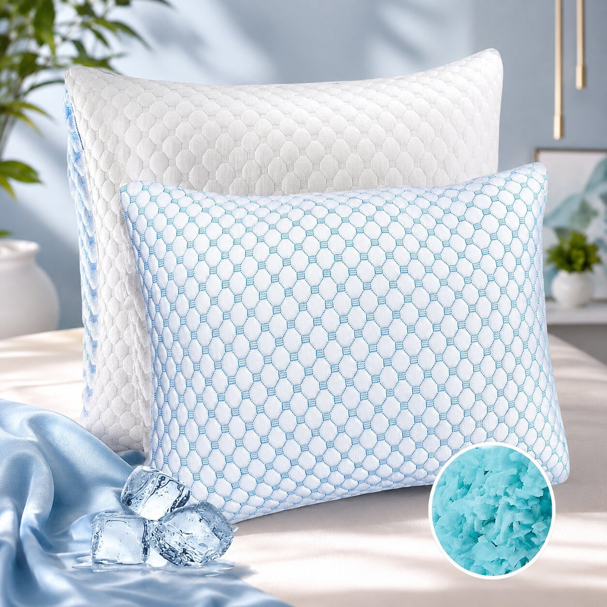 Almohada ajustable para dormir con efecto refrescante Kühlwoge — Diseño transpirable