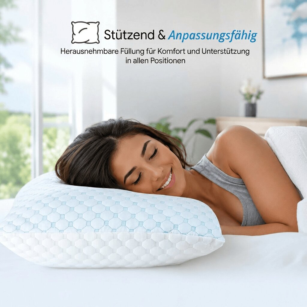 Almohada ajustable para dormir con efecto refrescante Kühlwoge — Diseño transpirable
