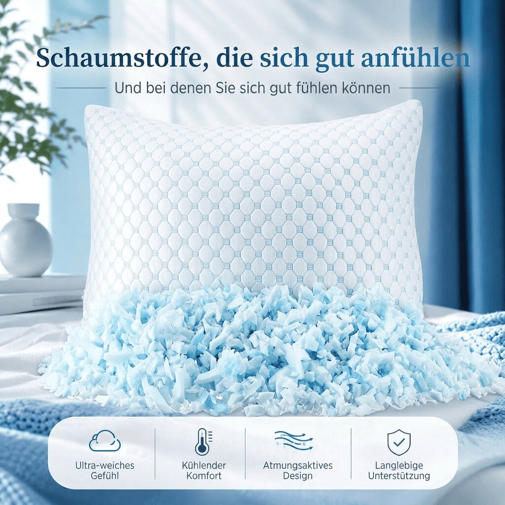 Almohada ajustable para dormir con efecto refrescante Kühlwoge — Diseño transpirable