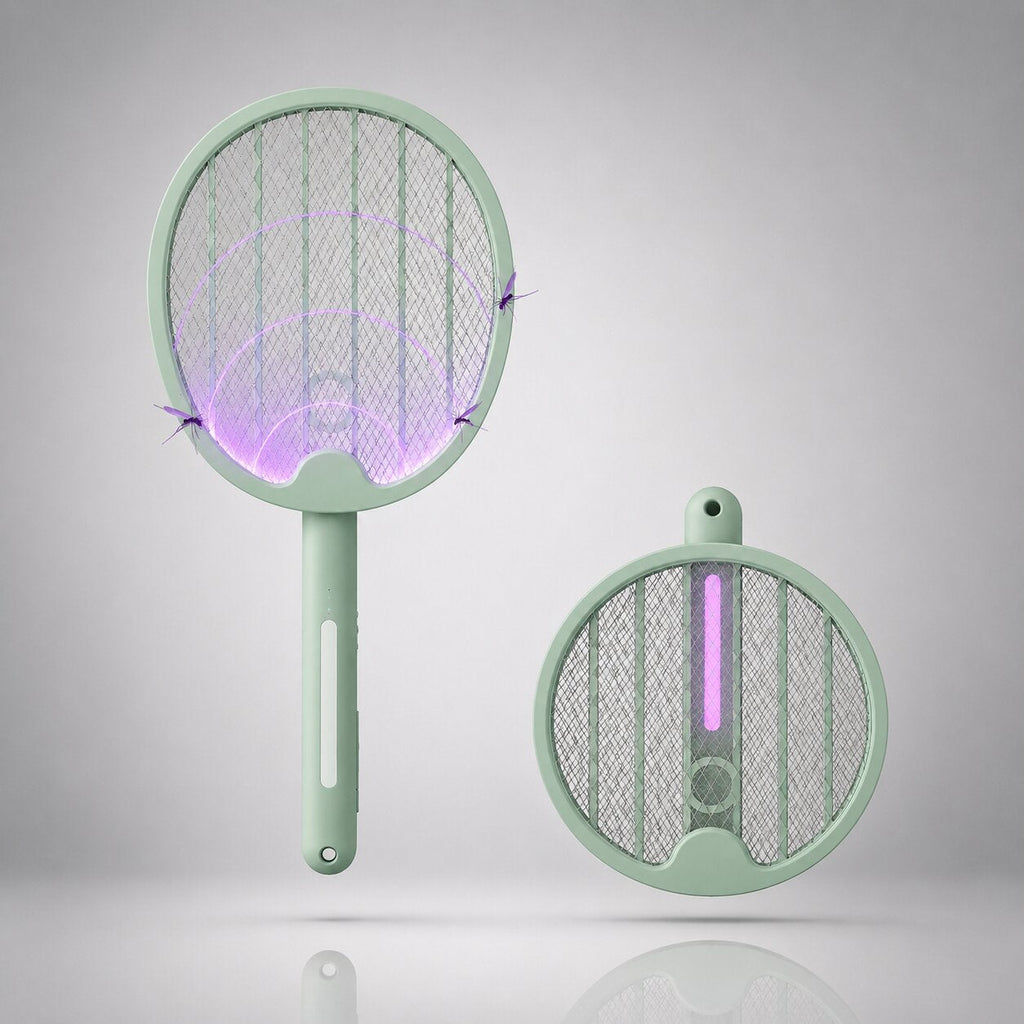 Tapette à moustiques électrique pliable MückenVogue — Raquette anti-insectes portable