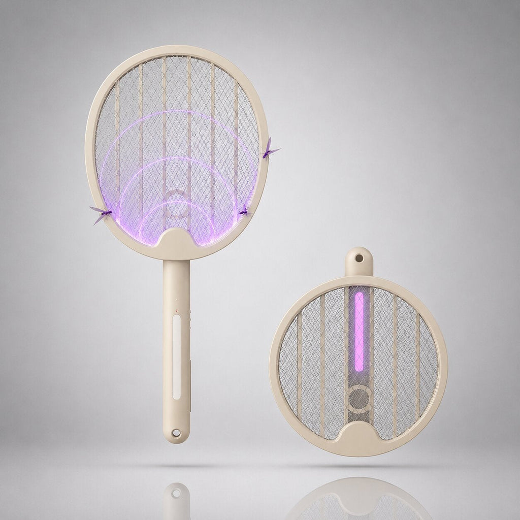 Tapette à moustiques électrique pliable MückenVogue — Raquette anti-insectes portable