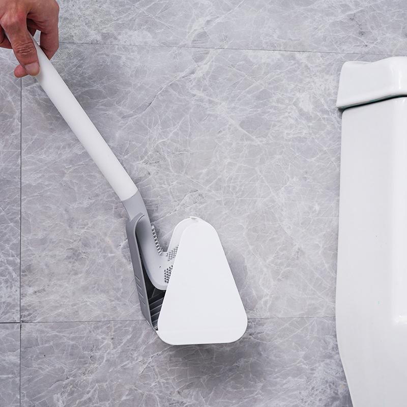 Brosse de toilette en silicone Cleanova — tête flexible pour un nettoyage en profondeur