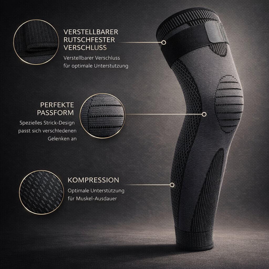 Flexurion Kompressions-Kniebandage — stabiler Halt für alltägliche Bewegung und Sport