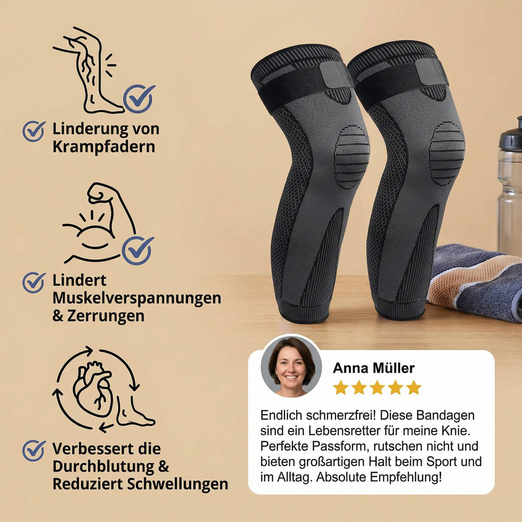Flexurion Kompressions-Kniebandage — stabiler Halt für alltägliche Bewegung und Sport