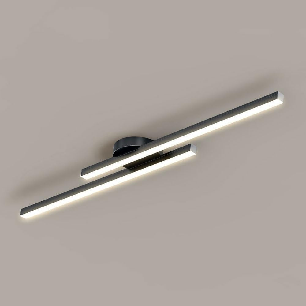LumenVale Aluminum LED Ceiling Light With Minimalist Design, Semi Flush For Living Areas