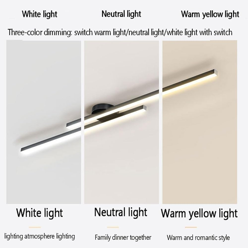 LumenVale Aluminum LED Ceiling Light With Minimalist Design, Semi Flush For Living Areas