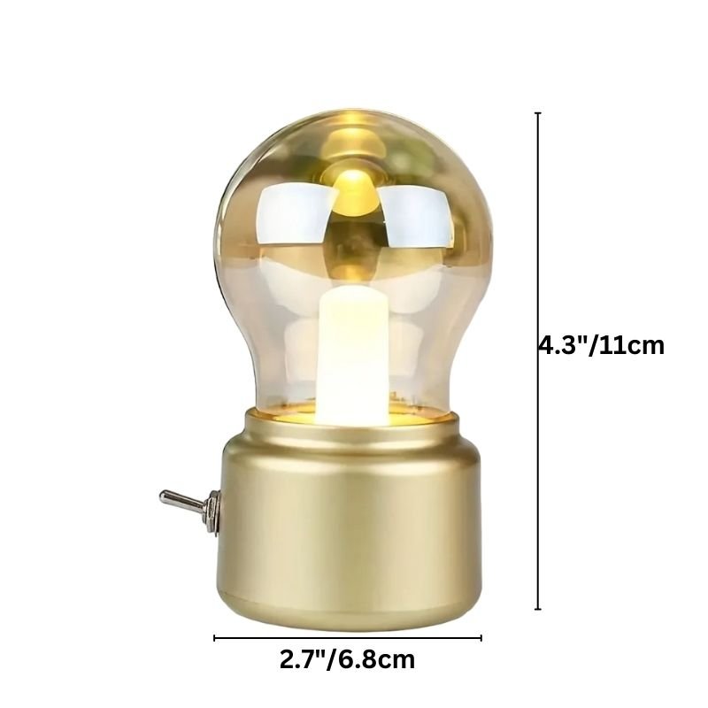 Elegant retro-skrivebordslampe med USB-port og hyggeligt lys