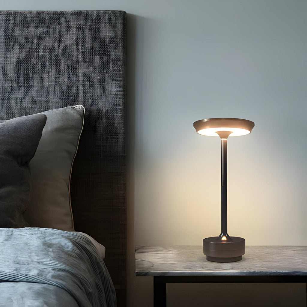 LumaViva kabellose, wiederaufladbare Tischlampe — Touch-Steuerung, batteriebetriebene Beleuchtung
