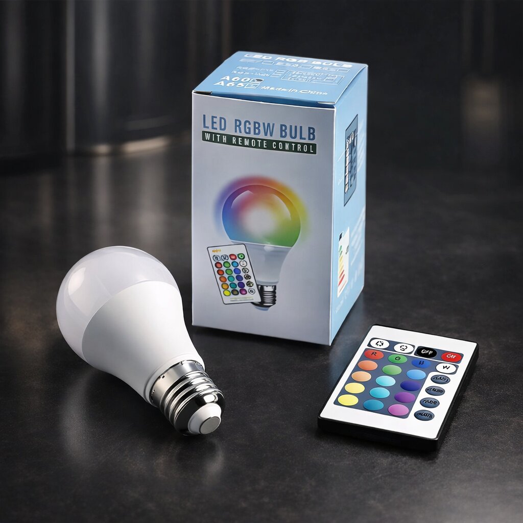 نيونيكس لمبة LED E27 RGB — ألوان وسطوع يمكن التحكم بهما عن بُعد