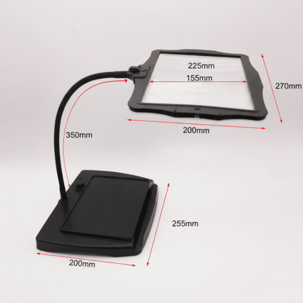 PRECIVUE 3x LED-förstoringslampa för skrivbordet - flexibel detaljbelysning med fria händer