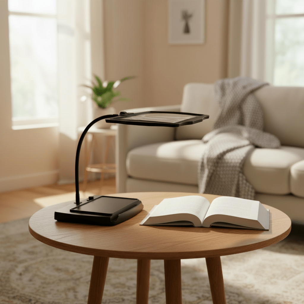 PRECIVUE 3x LED-förstoringslampa för skrivbordet - flexibel detaljbelysning med fria händer