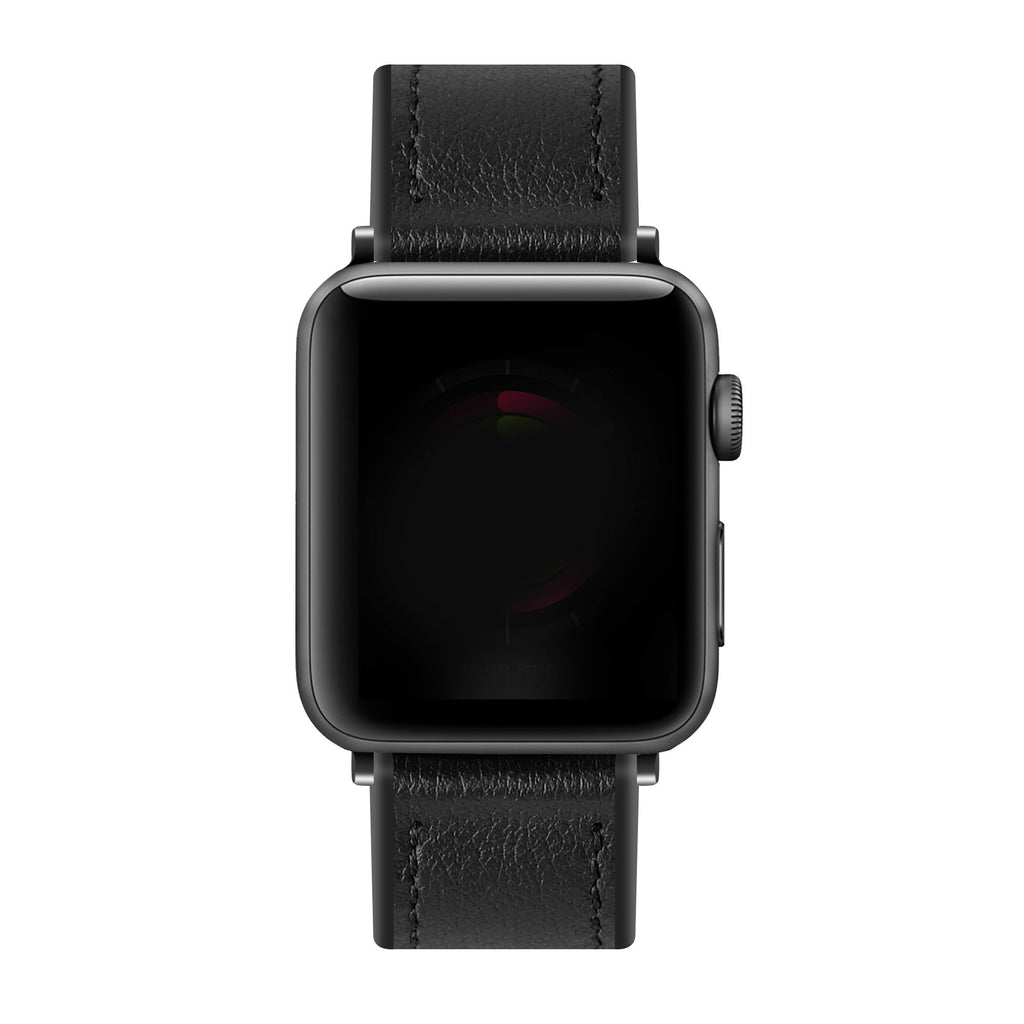 Apple-Watch-Hybrid-Lederarmband – schwarzer Ersatz strap